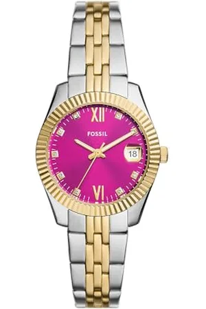Fossil Scarlette Montre pour femmes, mouvement à quartz, bracelet en acier inoxydable ou en cuir