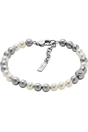 Emporio Armani Bracelet en acier inoxydable pour homme avec mousqueton, curseur ou fermeture magnétique, 9Lx9Wx4.5cm, Acier inoxydable, Pas de gemme