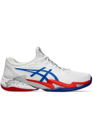 Asics Homme Court FF 3 Novak Clay Sneaker, White Blue, 40 EU