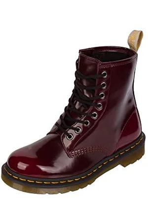 Dr. Martens Mixte Vegan 1460 Bottes & Bottines Classiques, Rouge (Cherry Red 600), 41 EU