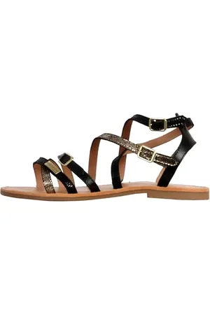 Les Tropéziennes par M Belarbi Femme BUKEL Sandale, Noir-Multi, 37 EU