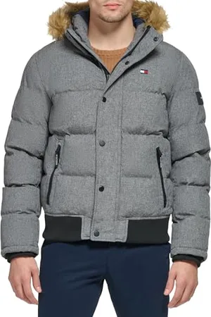Tommy Hilfiger Veste Bombardier matelassée en Tissu Arctique Snap Front Snorkel Parka, , XS Homme
