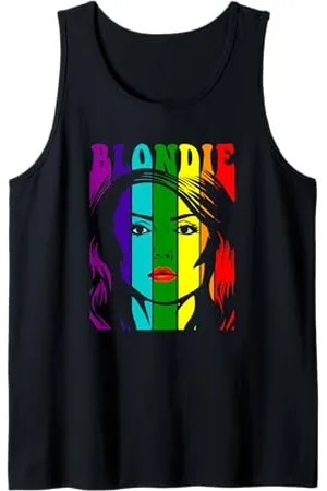 Blond Amsterdam Pride Rainbow Illustration Vintage Band Débardeur