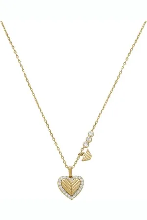 Emporio Armani EG3622710 Collier en argent sterling doré pour femme, taille unique, Argent sterling, Pas de gemme