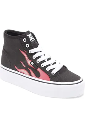Dcshoes Femme Plateforme Haute Manuelle Basket, Noir/Flammes, 38 EU