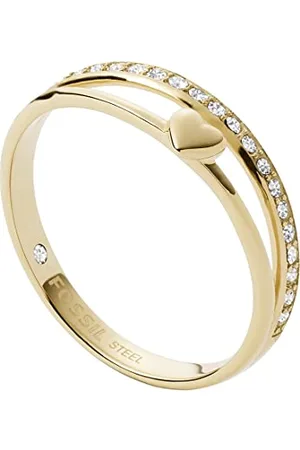 Fossil Bague Pour Femme Vintage Glitz, Longueur : 21.5 X 20 X 6 Bague En Acier Inoxydable , JF03460791