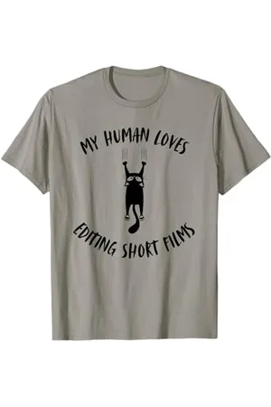 My Human Loves Stuff My Human Loves Editing Short Films – Chat Parent Hobby Lover T-Shirt