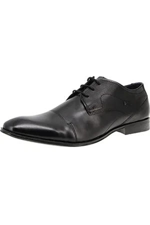 Bugatti Homme Chaussure Basse Business en Cuir, Derby à Bout croisé et Lignes élégantes, , 46 EU