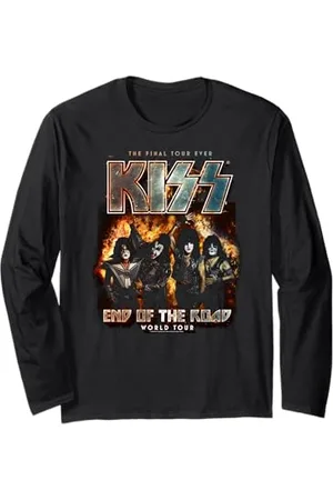 Kiss Imprimé musical emblématique d’un groupe de heavy metal Manche Longue