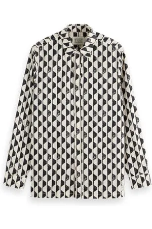 Scotch&Soda Regular fit geo-Print Shirt, , L Hommes