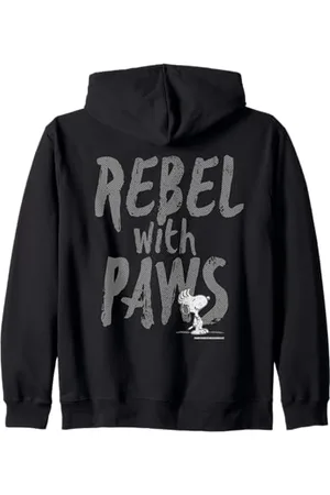 Peanuts Pochoir Snoopy Urban 90s Street Art Rebel With Paws Sweat à Capuche