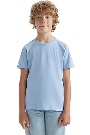 DeFacto B0667a8 T-Shirt, Blue, 5-6 Ans Garçon