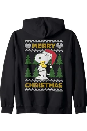 Peanuts Snoopy Woodstock Rétro Ugly Christmas Vintage Sweat à Capuche