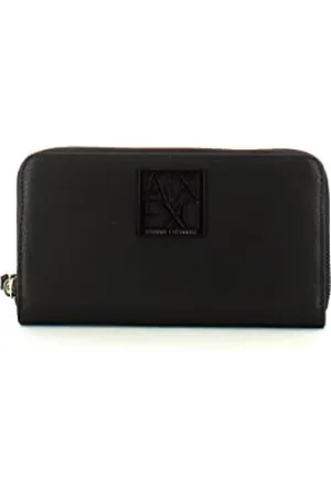 Armani Exchange Wallet Zip Around, Portefeuille bi-Pliable Femme, , Taille Unique