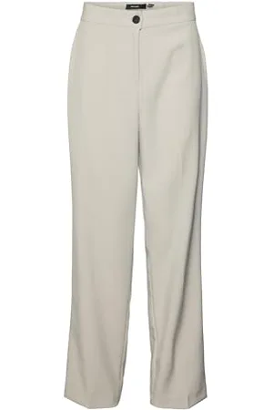 VERO MODA Vmrita MW Pantalon Droit Boo, Doublure argentée, L x 30L Femme