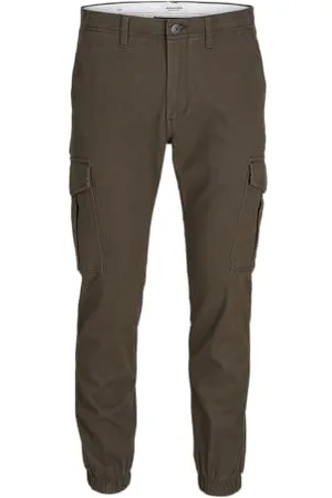 JACK & JONES Jpstmarco Jjjoe Cuffed Cargo Pantalon, Beige foncé, 27W x 32L Homme