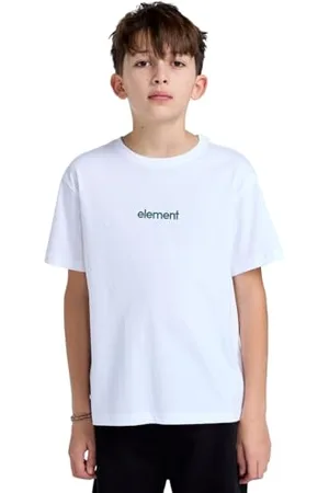 Element Simple Logo - T-Shirt à Manches Courtes - Garçon Enfant 8-16 - Blanc.