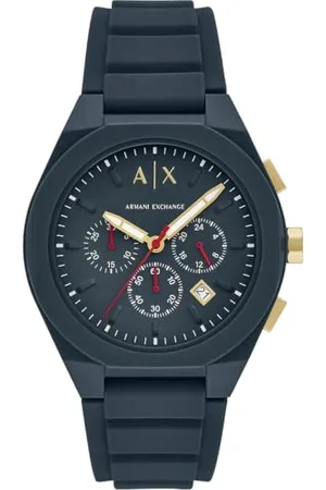 Armani Exchange Hommes Analogique Quartz Montre avec Bracelet en Silicone AX4168