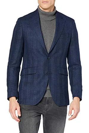 Hackett Blue Hopsack Check CC Veste, , 34 Short Homme