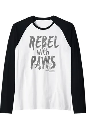 Peanuts Pochoir Snoopy Urban 90s Street Art Rebel With Paws Manche Raglan