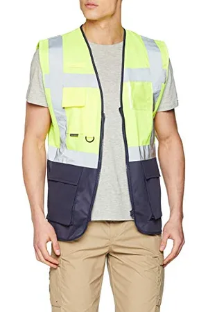Portwest Gilet Executive Warsaw, Couleur: Jaune/Marine, Taille: 5XL, C476YNR5XL