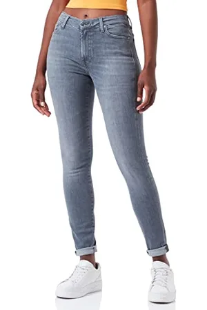 7 for all Mankind Hw Skinny Slim Illusion Moon Tune avec Embellished Squiggle Jeans, , 25W x 25L Femme