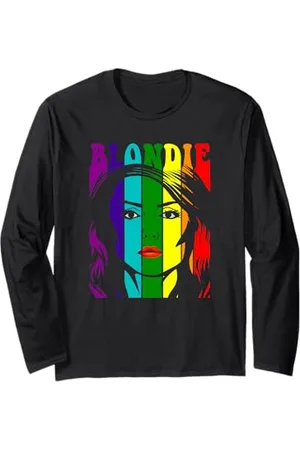 Blond Amsterdam Pride Rainbow Illustration Vintage Band Manche Longue