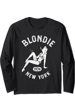 Blond Amsterdam 1974 New York Pin Up Girl Vintage Band Manche Longue