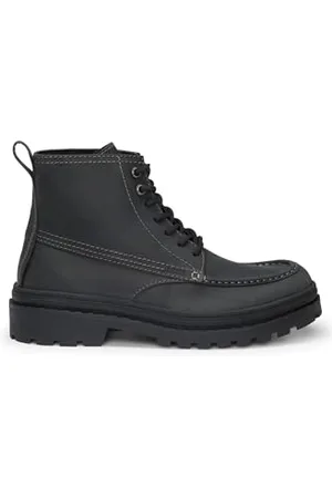 HUGO BOSS Hommes Nebular Halb Bottines en Cuir avec Semelle en Gomme