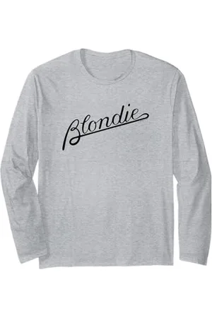 Blond Amsterdam Script Logo Vintage Band Manche Longue