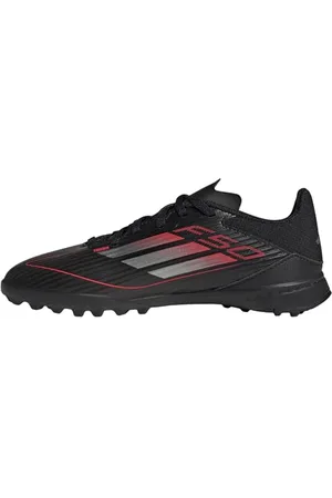 adidas Mixte F50 League Football Boots Turf Kids Basket, Core Black/Iron met./Lucid Red, 38 EU