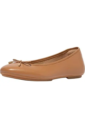 FitFlop Femme Delicato Bow Soft Leather Ballet Flats Ballerines, , 40 EU Étroit
