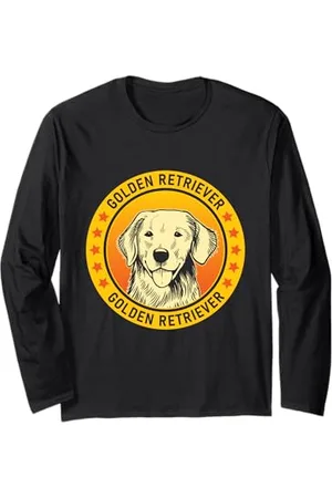 Miller Sye Motif Golden Retriever Dog Lover Manche Longue