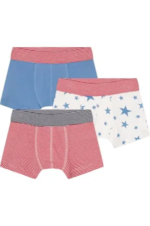 Petit Bateau A0CTI Boxers, , 10 Ans (Lot de 3) Garçon