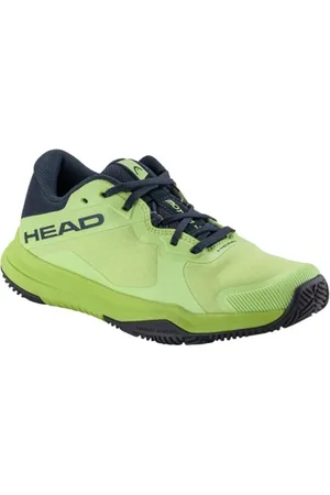 Head Youth Motion Padel Junior Chaussures de Padel Unisexes, Vert Citron/Bleu Marine, Pointure 39
