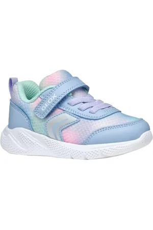 Geox Bébé Fille B SPRINTYE Girl D Basket, Sky/Multicolor, 23 EU