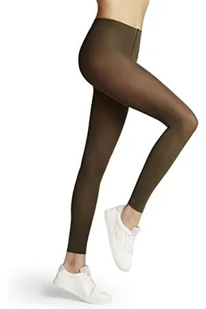 Falke Pure Matt 50 DEN W LE semi-opaques unis 1 paire, Leggings Femme, Vert (Military 7826), S-M