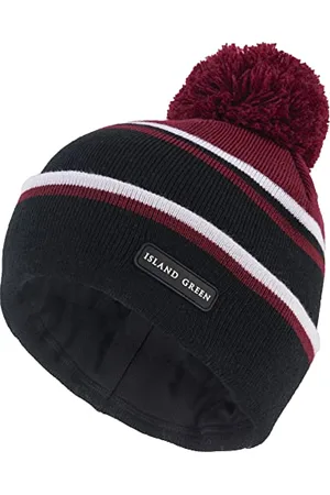 Island Green IGHAT2135 Bonnet à pompon tricoté pour hommes avec bande intérieure douce, , Taille unique
