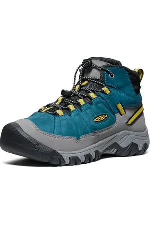 Keen Targhee 4 Mid Height Durable Comfortable Waterproof Hiking Boots, Alloy/Granite Green, 8 US Unisex little kid