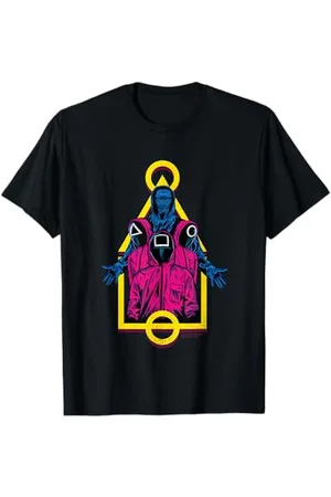 Squid Game Jeu de calamar en forme de terrain de jeu avant homme et hommes masqués T-Shirt