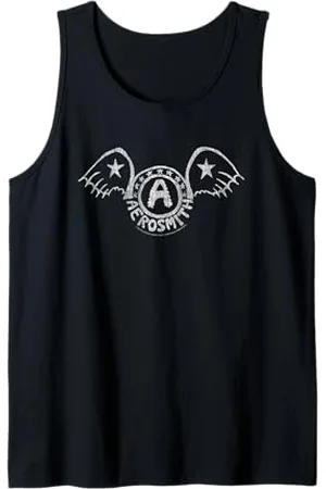Aerosmith Vintage White Winged Logo Band Emblem Print Débardeur