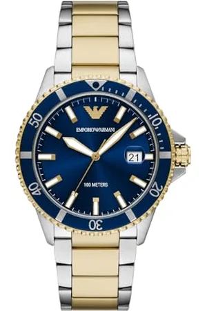 Emporio Armani Hommes Analogique Quartz Montre avec Bracelet en Acier Inoxydable AR11682