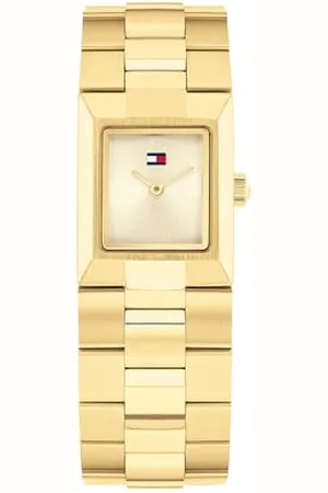 Tommy Hilfiger Montre Femme Quartz à Boîtier Rectangulaire et Bracelet en Acier Inoxydable