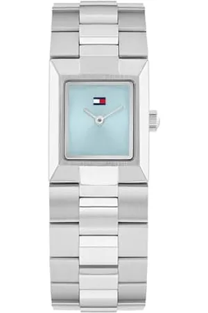 Tommy Hilfiger Montre Femme Quartz à Boîtier Rectangulaire et Bracelet en Acier Inoxydable