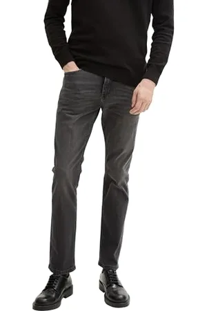 TOM TAILOR 1045915 Jean Josh Regular Slim, 10264-Dark Stone Black Denim, 34W x 36L Hommes