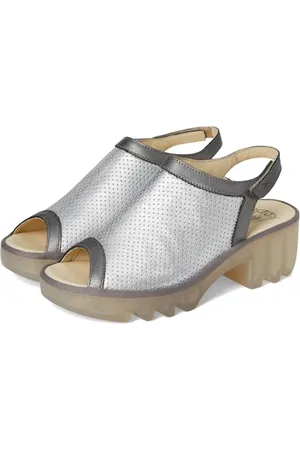 Fly London Femme TEIF577FLY Sandal, Silver/Plomo, 39 EU