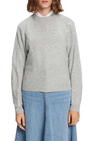 ESPRIT 103CC1I309 Pull-Over, 044/Light Grey 5, XS Femme