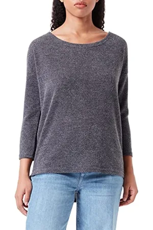 ONLY ONLALBA 3/4 Top JRS Noos T-Shirt À Manches Longues, Dark Grey Melange, XXS aux Femmes