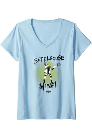 BEETLEJUICE Femme Betelegeuse Is Mine T-Shirt avec Col en V