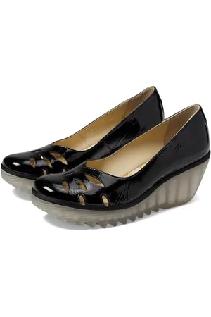 Fly London Femme YUBI480FLY Wedges, Black, 37 EU